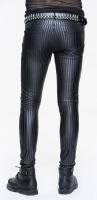 Devil Fashion PT045 Black striped tight Pants, vinyl latex style, gothic punk rock