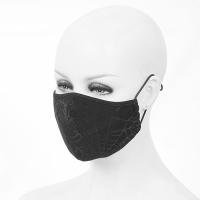 Devil Fashion MK018 Black fabric reusable mask with spider web