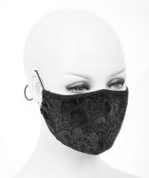Devil Fashion MK028 Masque en tissu noir avec motifs lgant baroque, mode