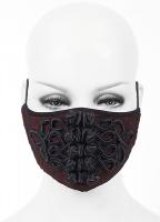 Red fabric Mask with black em...