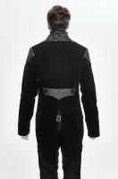 Devil Fashion CT14001 Black velvet jacket with elegant embroidery and black vintage pattern aristocrat gothic