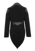 Devil Fashion CT14001 Veste en velours noir avec broderies lgantes et motif noir vintage gothique aristocrate